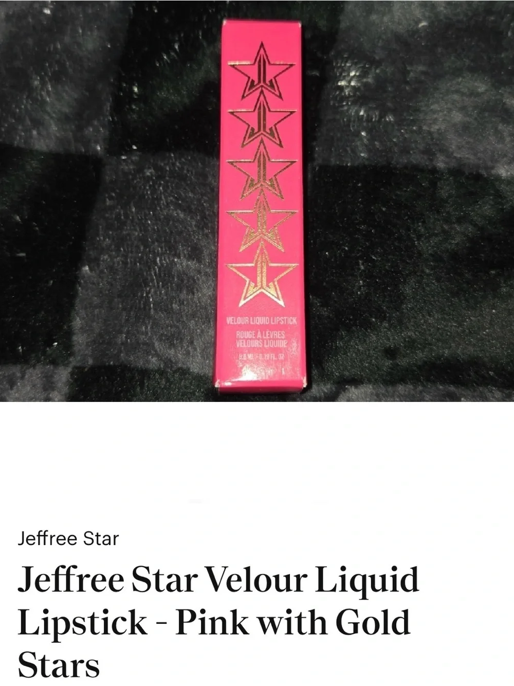 Jeffree Star Dominatrix Lipstick Box - Bright Pink with Brown Label